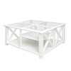 Beata Cross Hampton Style White Coffee Table