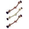 3x Paws & Claws Dog Toy Tug-Of-War 50cm Rope Pet Interactive Chew Bite Play Asst