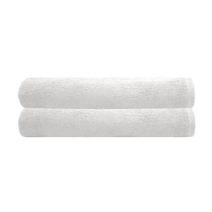 2pc Bambury Ultra soft Chateau Bath Sheet 80x160cm White Cotton Woven