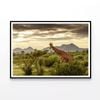 Giraffe Walking Through Field  Print 100% Australian Made 120x90cm  (Poster)
