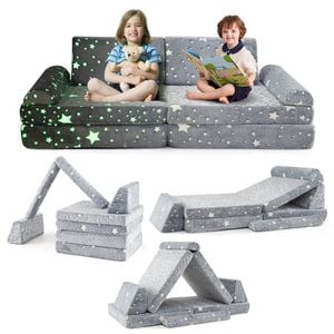 Costway 8pcs Modular Play Couch Grey