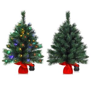 Costway 2PCS 66CM Mini Christmas Tree Tabletop Xmas Decoration
