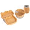 Tiny Dining 4pc Bamboo Llama Baby Feeding Set with Suction Cup