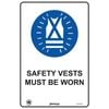 Pinnacle 300 x 200mm Poly Safety Vests Must Be Worn Sign