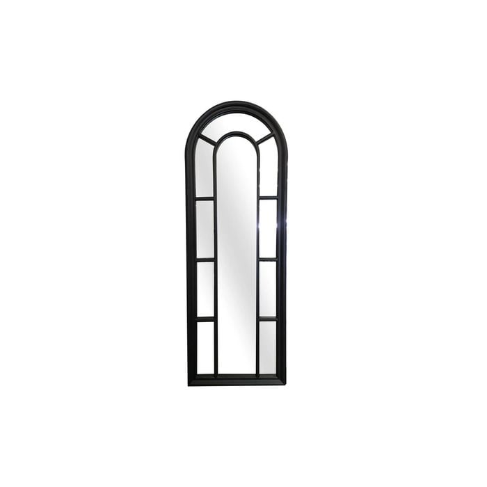 Elegant Collections Matt Black Hamptons Arch Mirror Medium