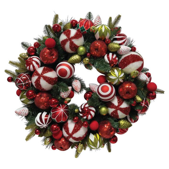 Galah 68cm Large Festive Bauble Wreath