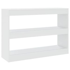 vidaXL Book Cabinet/Room Divider White Storage Cabinet Bookcase Shelf Rack
