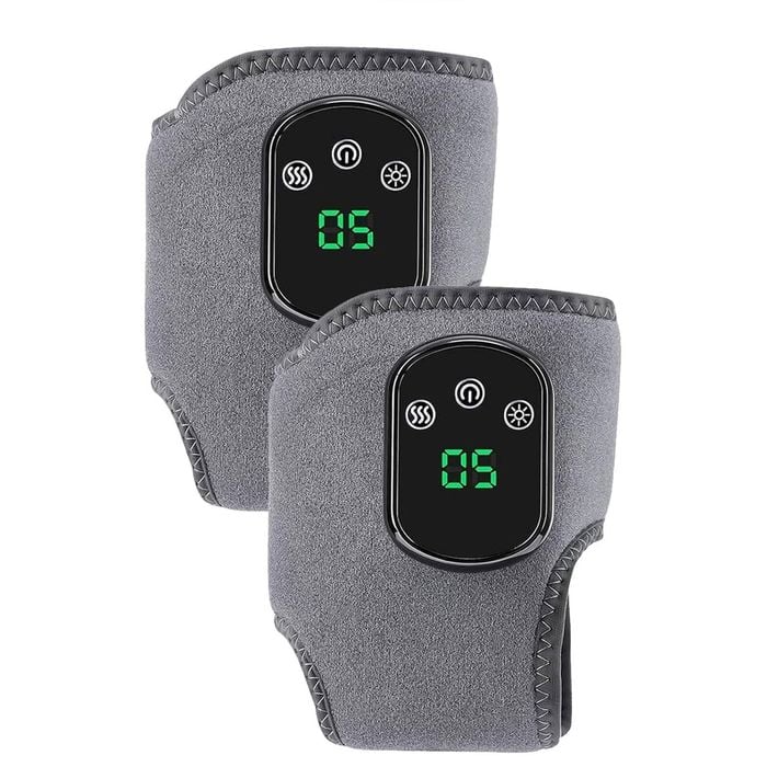 FOHOA 2 Pack Cordless Ankle Massager with Heat Wearable Wireless Heated Foot Wrap