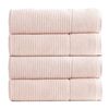 4PK Renee Taylor Cambridge 650GSM Textured 70x140cm Bath Towel Cotton Primrose