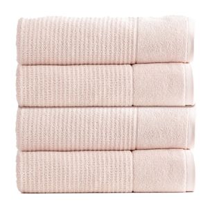 4PK Renee Taylor Cambridge 650GSM Textured 70x140cm Bath Towel Cotton Primrose