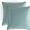 Twin Pack CleverPolly Vintage Washed Microfibre European Pillowcase  65 x 65cm - Seafoam