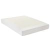 Homfurn Compression Bed Frame Queen Size No Assembly Vacuum High Density Sponge Boucle Cream White