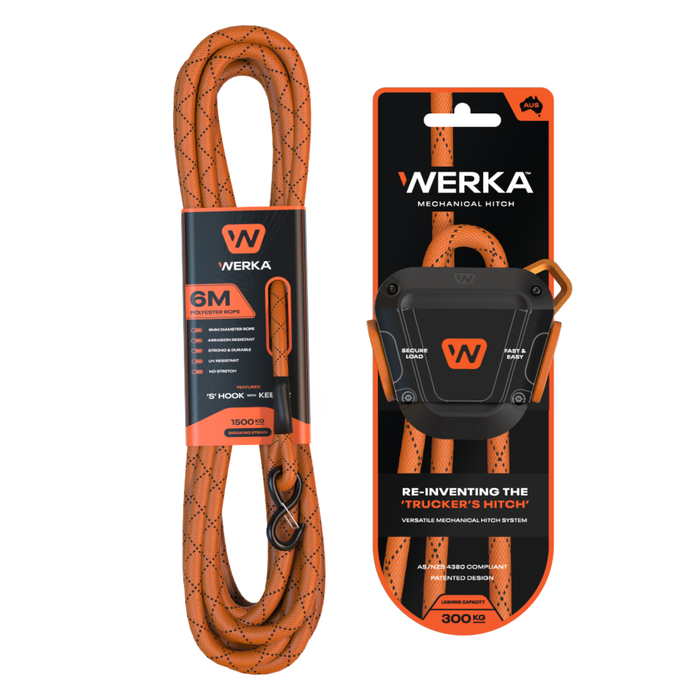 Werka 6m Rope 300kg L.C Tie-Down System Hitch