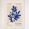 Galrie H. Matisse Blue Foliage Print II - Elegant Découpage Artwork (1955), Wood Frame, 50 x 70cm (20 x 28inch)