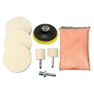 Digitel 8PCS Cerium Oxide Glass Polishing Kit Windscreen Remover Felt Scratch Pad