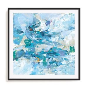 Artey | Exuding Summer Blue - Framed Print - Black - 100 x 100cm