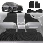 6D Diamond Car Floor Mats for Lexus RX 2015-2022-Full Set-Black-Outback GT