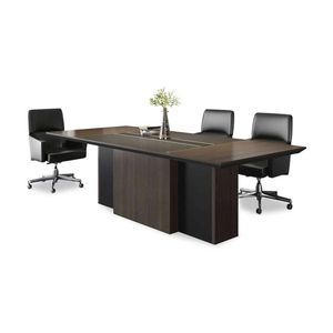 Modern Furniture CARTER Boardroom Table  2.4M - Coffee & Charcoal