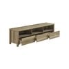 TV Cabinet 3 Storage Drawers with Shelf Natural Wood like MDF Entertainment Unit in Oak Colour