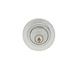 Delf Trade Satin Chrome Contemporary Round Single Cylinder Deadbolt