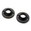 Sandleford 19mm Black Fitting Rod Round Flange - 2 Pack