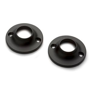 Sandleford 19mm Black Fitting Rod Round Flange - 2 Pack
