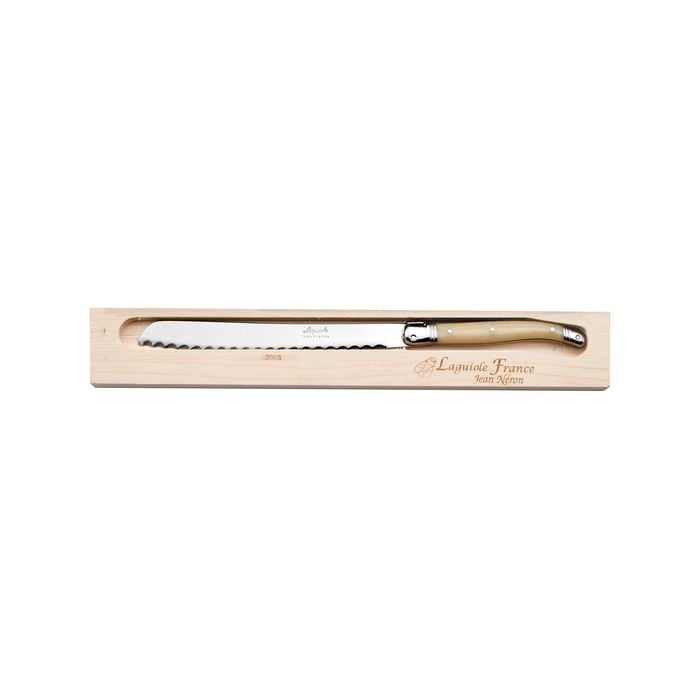 Laguiole Jean Neron Bread Knife - Light Horn