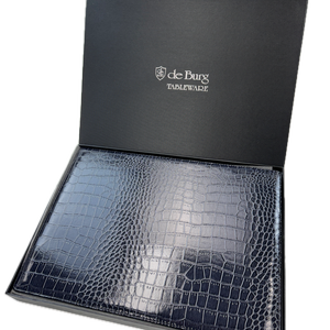 de Burg 4 Piece Table Place Mat Set Placemat with Croc Pattern Blue