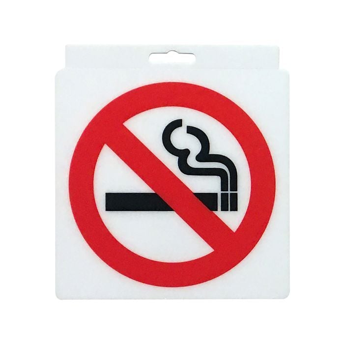 Brutus 152 x 152mm No Smoking Symbol Self Adhesive Plastic Sign