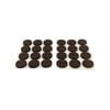 Surface Gard 13mm Brown Round Felt Floor Protection - 24 Pack