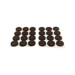 Surface Gard 13mm Brown Round Felt Floor Protection - 24 Pack
