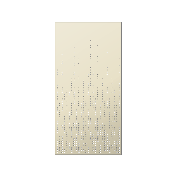 Walpix 1800 x 900 x 2.0mm Perforated Aluminium Decorative Screen Flat Profile Splash - Magnolia