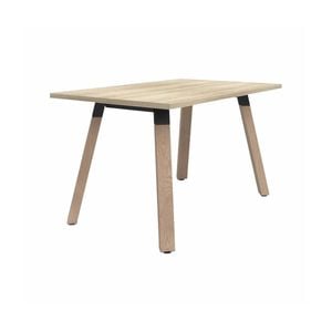 Olg Plantation Boardroom Table 4 Leg Solid Oak Frame New Oak Smooth Top L1200mm X W600mm