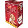 Nostalgic Art 17.5cm/1.3L Clip Top Tin Metal Container Storage Hot Coffee Now