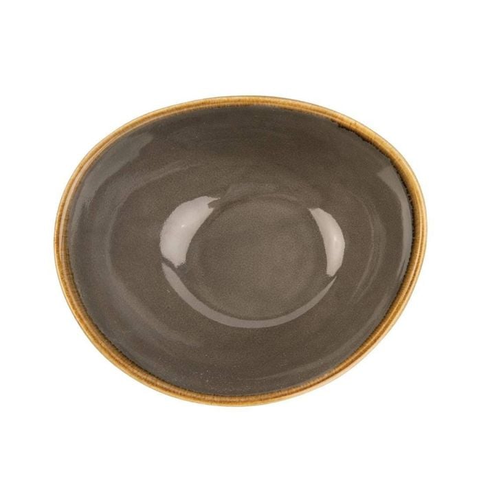 Olympia Round Bowl Kiln Porcelain Smoke 165mm 6 Pack Reactive Glaze