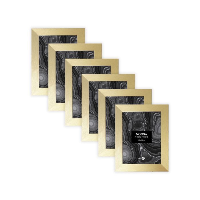 6PK Unigift Noosa 15x20cm MDF/Glass Picture Frame - Gold