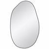 OAKORY 85x52cm Accent Wall Mirror Irregular Mirror Wall Decor Black