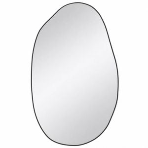 OAKORY 85x52cm Accent Wall Mirror Irregular Mirror Wall Decor Black