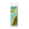 Zenith 3/16" x 50mm Solid Brass Round Head Bolt And Nut - 4 Pack