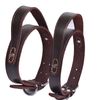 CottonMore Heavy Duty Genuine Leather Dog Collar Brown Training Martingale Style L