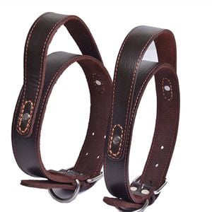 CottonMore Heavy Duty Genuine Leather Dog Collar Brown Training Martingale Style L