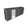 Build-a-Shed 0.8 x 5.2 x 2m Skillion Shed with Double Sliding Side Doors - Grey