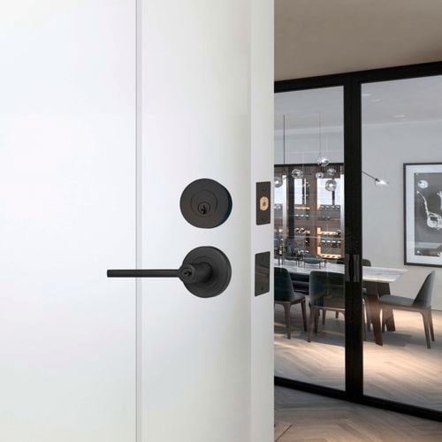 Secure
  front door with deadbolt and entrance door handle available at bunnings