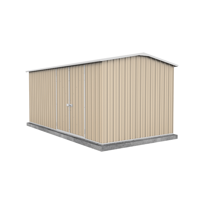 Absco Sheds 4.48 x 2.26 x 2.0m Classic Cream Workshop Double Door Garden Shed