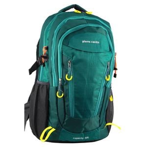 Pierre Cardin Mens Backpack Bag RFID Pocket Nylon Travel Sport Large - Green - Green | Ripstop Nylon | Backpack