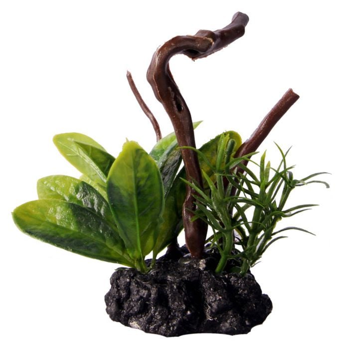 Aqua One Bettascape Lily Leaf On Driftwood Green (28476)