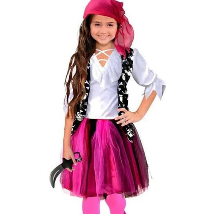 Tutu Treasure Hunter Girls Island Pirate Costume - Medium