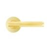 Ikonic Brushed Brass Knurled Passage Lever Set - Passage Brushed Brass