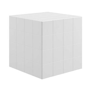 Nash Side Table Cube Bedside Storage White