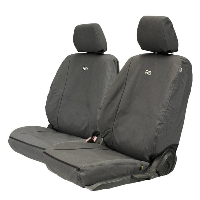 Razorback 4x4 XP7 Heavy Duty Canvas 2x Front Seat Covers Suitable for a Ford Ranger PX III (Lumbar Dial NOT Included)